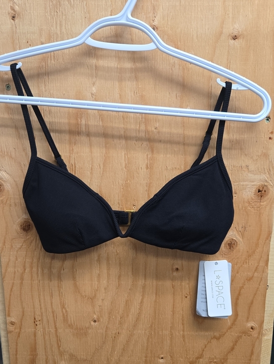 l*space Other - L Space Size S Black Ribbed Knit Wireless Bikini Top